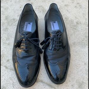 Moreschi Black Patent Oxford Shoe Mens Size 37/7